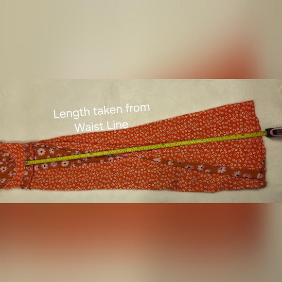 Free People Vibrant Orange Floral Maxi Dress, Size L. - Picture 13 of 15